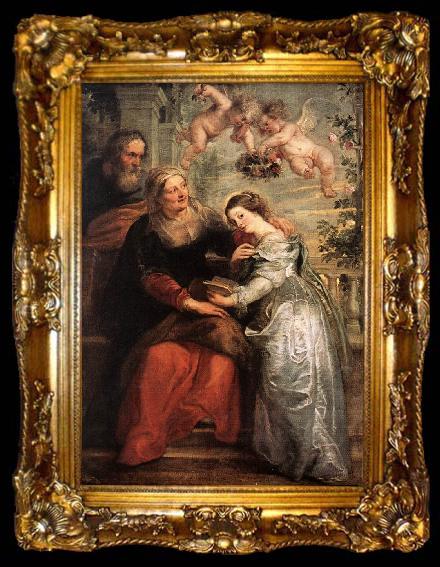 framed  RUBENS, Pieter Pauwel The Education of the Virgin, ta009-2